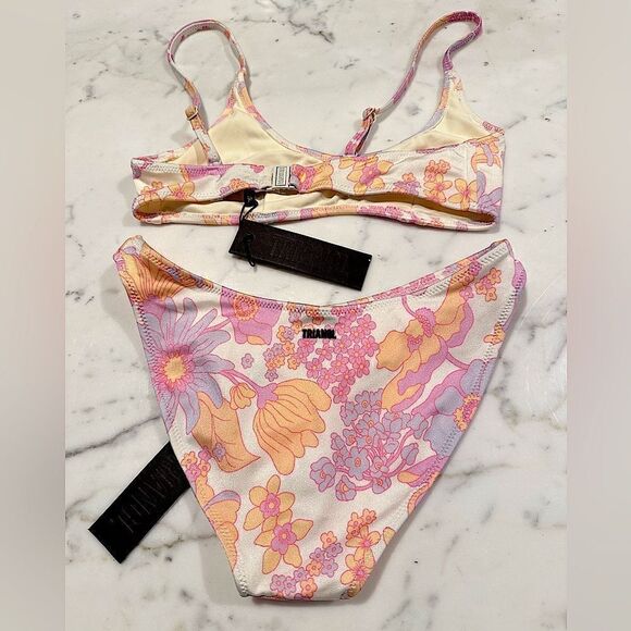 TRIANGL MACI NORMAL SHERBET FLORAL SET NO BAG NEW WITH TAGS - Picture 4 of 4